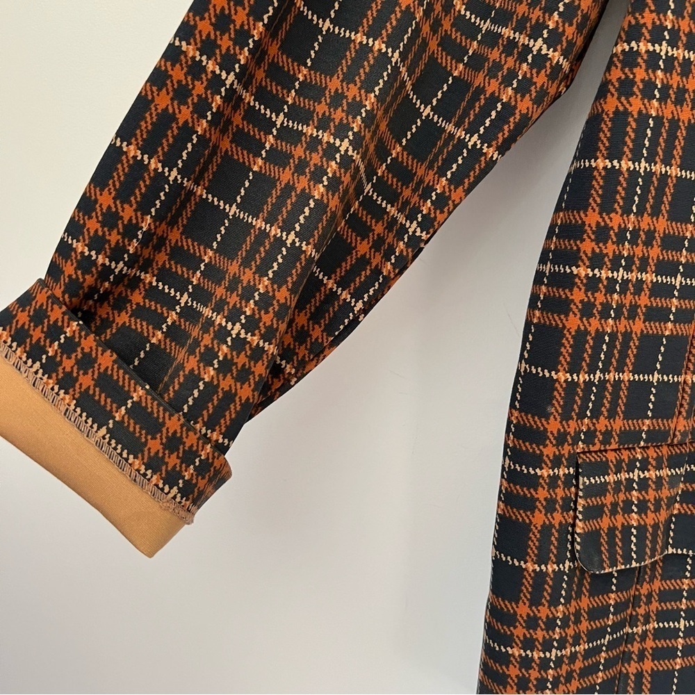 Liverpool Los Angeles Open Longline Boyfriend Jersey Knit Blazer Fall Plaid - Picture 7 of 16